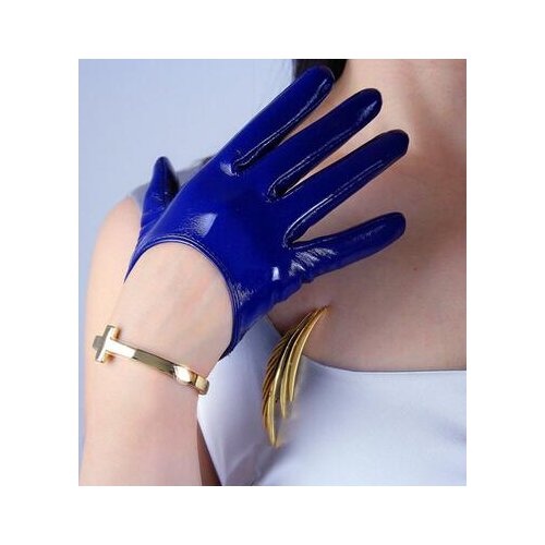 Women'a fashion shiny leather short style driving glove ladys patent pu leather sexy performace cosplay glove R611