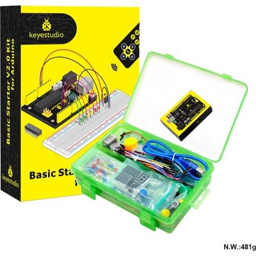 2019 NEW! Updated Version Keyestudio Basic Starter Kit V2.0 (UNOR3 Board ) W/Gift Box for Arduino Kit+PDF(online)