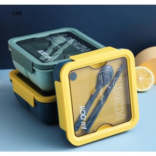 Portable Outdoor lunch box Japanese style kids Student Square bento box Wheat Straw Material Leak-Proof food storage containers