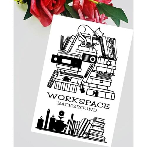 11x16CM Cat shelf Transparent Silicon Seal Clear Stamps Roller Stamps DIY Scrapbook Album Card NEW YEAR Easter