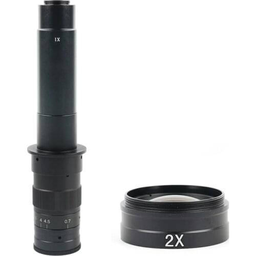 Max 600X 360X Adjustable Optical lenses Zoom C mount Lens For VGA USB HDMI Video Microscope Camera Industry