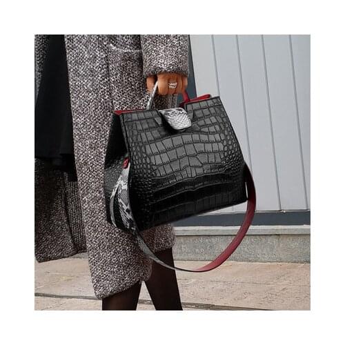 Women Bags Authentic Women Crocodile Pattern Bag Leather Women Handbag Big Totes Women Bag Famous Brand Bags Luxury High Quality