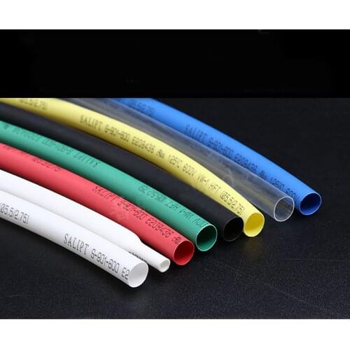 Φ5mm Heat Shrink Tubing Wire Sleeves Polyethylene PE Heat Shrinkable Tubes 2:1 White/Red/Green/Blue/Transparent/Black/Yellow