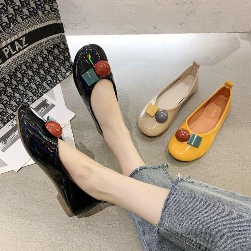 2020 Summer Women Slippers Patent Leather Flats Candy Color Slip on Flat Shoes Woman Loafers Casual Shoes zapatos mujer 8042G