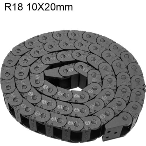 UXCELL R18 10x20mm 10x11mm Open Type Cable Drag Chain Wire Carrier 1m Openable for 3D Printer CNC Transmission Chains Power Part