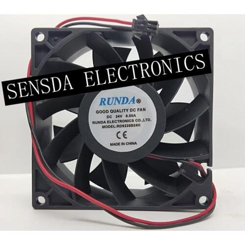 92mm powerful cooling fan For RUNDA 9038 90X90X38MM DC 24V 0.50A GOOD QUALITY dual ball Cooling FAN RD9238B24H