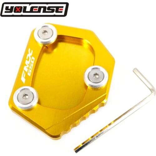 CNC Kickstand Foot Side Stand Extension Pad Support Plate For HONDA XLV 600 650 700 TRANSALP / DOMINATOR NX 650 / FMX 650