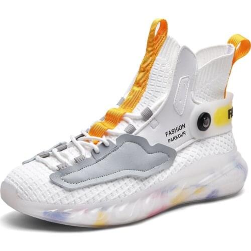 High Quality Men Sport Sneakers Breathable High-top Running Shoes Mesh Lightweight Walking Jogging Unisex Zapatillas Hombre