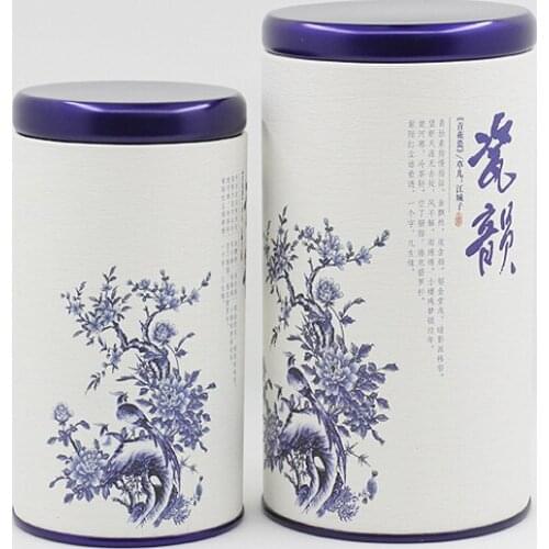 Xin Jia Yi Round Shape Paper Box Simple Chinese Style Large Capacity Clothes Tea Coffee Candy Storage Box With Tinplate Cover
