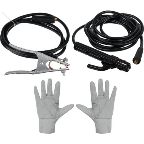 Ground clamp + Welding tongs + Pair of gloves For ZX7-250 220V Electric Welding Machine