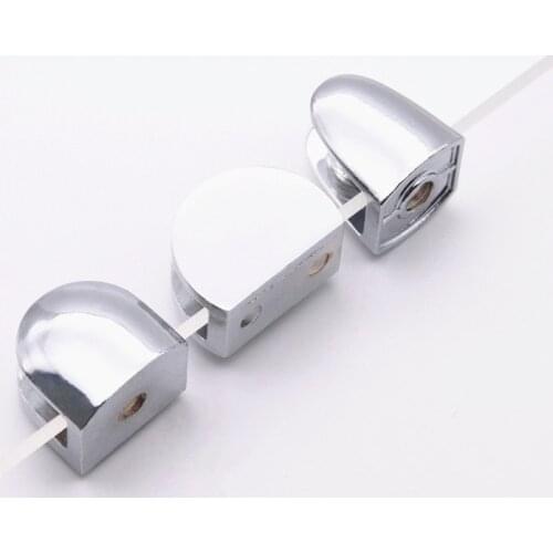 4Pcs/set High Quality Space Aluminum Glass Clips Adjustable Wall Mounted Glass Shelf Clamp Bracket 5-12mm Glass Holde