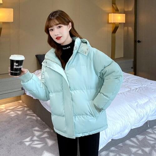 Oversized Parka Fashion Hooded Women Jacket 2020 Winter Short Coat Warm Thicken Outerwear Solid Casual Basic Jackets Female Tops