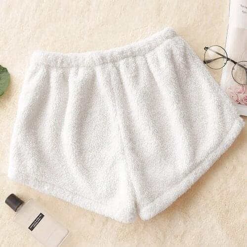 Women Solid Leisure Short Pajamas Sport Casual Velvet Drawstring Summer Ladies Loose Homewear Sleep Short Pantalones corto шорты