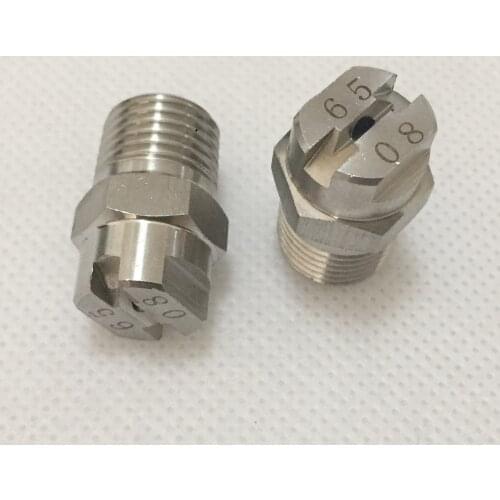 10 pcs/lot )65/110 degrees 1/4" SS304 vee jet flat fan spray nozzle, Industrial / factory cleaning, dust removal nozzle