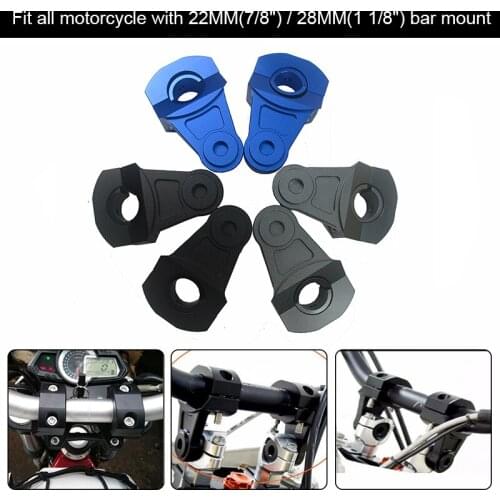 22MM(7/8")/28MM(1 1/8") Motorcycle ATV Dirt Bike R3 MT09 MT07 CBR600RR HandleBar Mount Clamp Riser Handle Fat Bars Pivoting New
