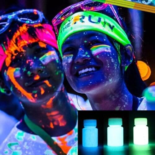 3 Colors Super Bright Luminous Epoxy Resin Pigment Glow in The Dark Liquid Colorant Body Art UV Body Paint Set Each 15g