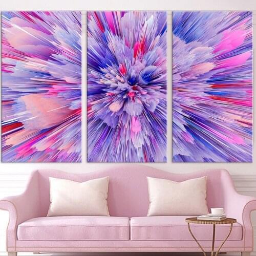 3D Explosion Colorful Rays Pattern Canvas Paintings Abstract Marble Wall Art Prints Pictures Posters for Bedroom Home Decor