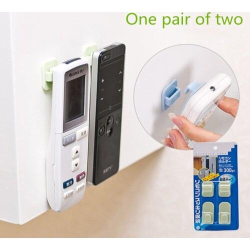 4pcs/set Remote Control Holder Adhesive Tape Hanger Wall Storage Sticky Hook Set Organization For TV Air Conditioner Controller