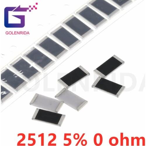 50PCS 2512 SMD Resistor 5% 0 ohm 1W 0R