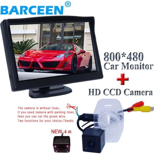 Car rearview camera 170 lens angle and special use colorful night vision+ 5" car monitor for Toyota Corolla for BYD G3