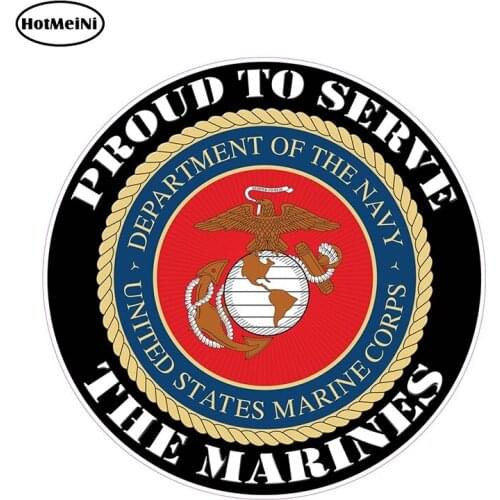 HotMeiNi 12cm X 12cm Car Stickers United States Marines To Support and Defend So Help Me God Decal 3D Car Styling Graphics