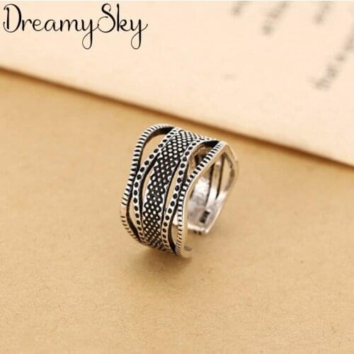 Bohemian Vintage Big Rings For Girls Gifts Jewelry Romantic New Adjustable Size Finger Ring