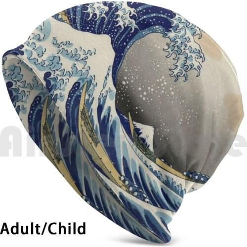 The Great Wave Off Kanagawa Beanies Knit Hat Hip Hop Great Wave Off Kanagawa Great Wave Of Kanagawa Hokusai