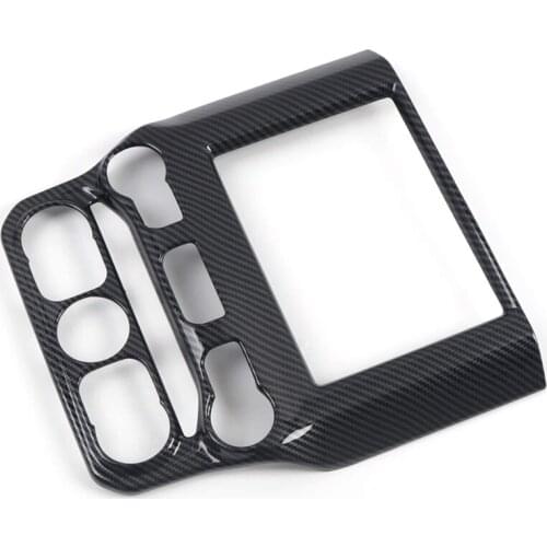 Car Carbon Fiber Central Control Navigation Screen Cover Trim for Dodge Ram 1500 2019 2020 Accessories