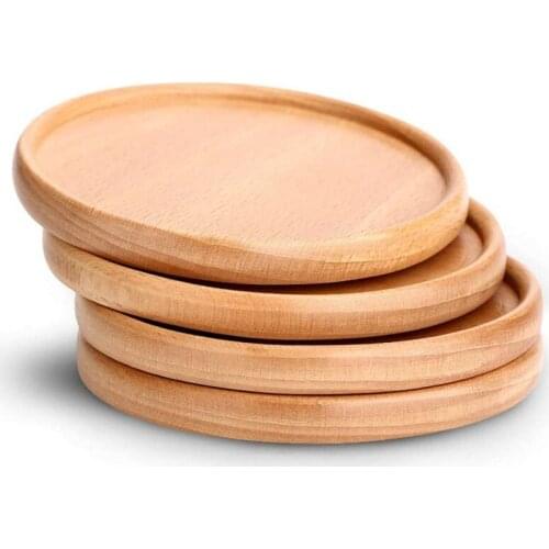 Wooden Bamboo Serving Tray Tea Cup Saucer Trays Fruit Plate Storage Pallet Plate Decoration Food Rectangular Plate