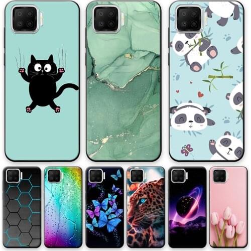 For OPPO F17 Case 6.44 inch Soft Silicone Phone Case For OPPO F17 Animal Cute TPU Protective Bumper Back Cover on OPPO F17 F 17