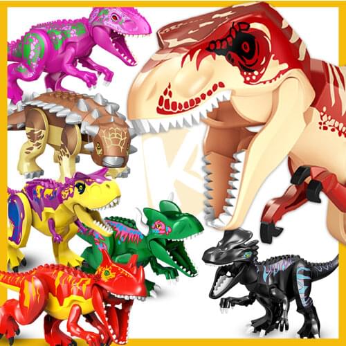 Building Blocks Set Jurassic Dinosaur Park Toys Bricks Constructor MOC Tyrannosaurus Rex Indominus Dragon Kids Christmas Gifts