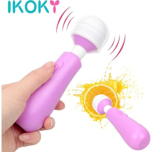 IKOKY Vibrator Massager Clitoris Stimulation AV Stick Magic Wand Female Masturbator Sex Toys for Women Adult Products