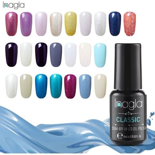 Inagla Nail Polish Hybrid Varnish Gel polish UV Color Vernis 8ML Gel Manicure Primer Top Coat Glitter Nail Art Nail Polish