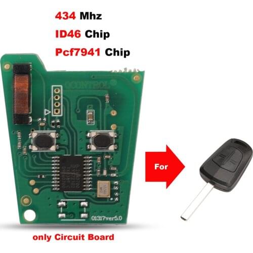 Jingyuqin 434MHZ ID46/pcf7941 Chip Remote Car Key For Vauxhall Opel Astra Corsa Agila Meriva Insignia Key Board Only