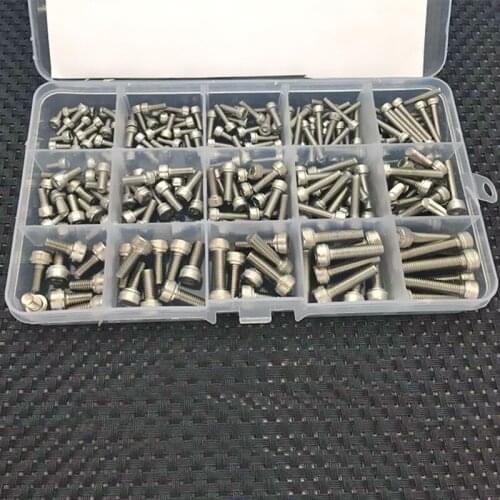 M3 M4 M5 304 Stainless Steel Hex Socket Screw Cylindrical Head Bolt Screws Combination 1packing