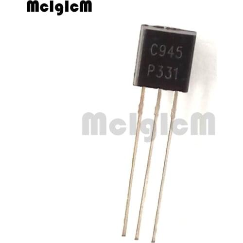 MCIGICM 100pcs C945 2SC945 0.15A 50V NPN in-line triode transistor TO-92