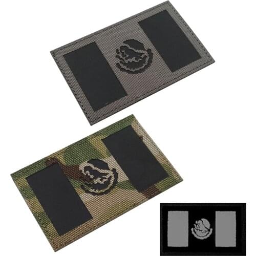 Mexico Flags IR Reflective Patches Infrared Laser Cut Stripes Tactical Army Militar Nylon Mexican Flag Appliques Badges