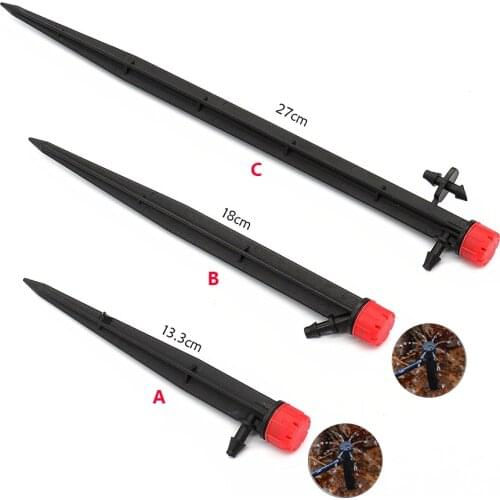 MUCIAKIE 13/18/27cm Micro Bubbler Drip Irrigation Adjustable Emitters Stake Water Dripper Farmland watering Use 4/7 mm Hose