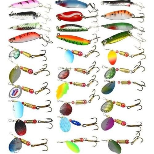 Fishing Lure Kits Hard ARTIFICIAL LURES MINNOW FISHING LURES Set Japan Steel Balls 30Pcs Blade Fish Bait Cheap Tackle NEW 2015