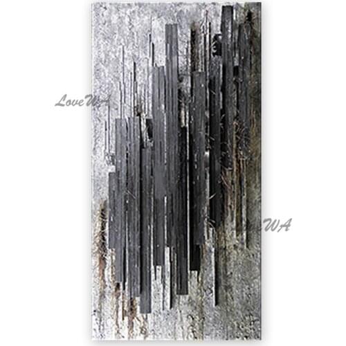 Latest Design Abstract Black And White Living Room Decoration Canvas Oil Painting Canvas Wall Art Unframed Home Wall Showpieces