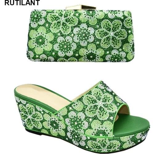 New Arrival High Quality Women Shoes and Bags To Match Set Italy Shoes and Matching Purse for Women Party Summer Shoes Big Size