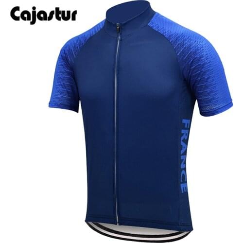 New men cycling jersey short sleeve France bike jersey cycling clothing tops Bicycle clothes cajastur
