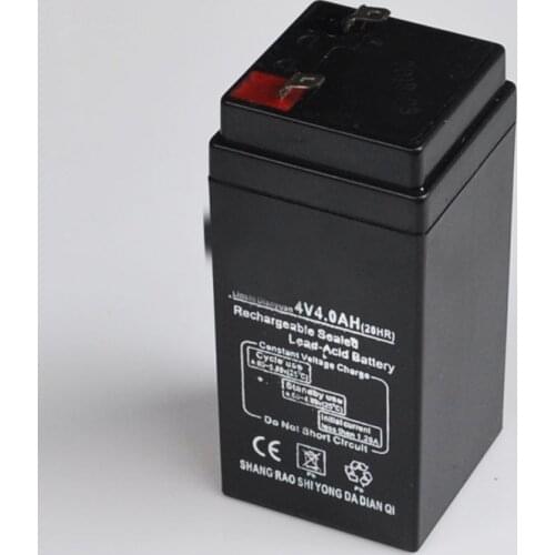 4V 4.0 ah Rechargeable lead acid storage battery cell 4000mAh for LED light bulb and electronic scale balance maintenance free