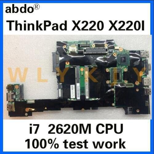 Suitable for Lenovo ThinkPad X220 X220I notebook motherboard FRU 04W1427 04Y1830 04W2109 04W0684 04W3294 i7 2620M 100% test work