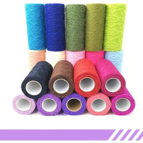 10Yard 15cm Tulle Roll Home Decor Roll Fabric Spool Tulle Tutu Dress Embroidered Organza DIY Party Supplies Wedding Decoration