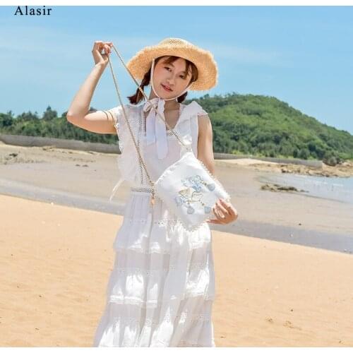 Alasir Conch Hanfu Bag Ancient Crossbody Bags Small Zipper Phone Bag Chinese Style Embroidery Pearl Handbag Girl Messenger Bag