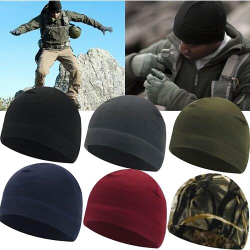 Outdoor Fleece Sports Hat Men Women Camping Hiking Caps Fishing Cycling Hunting Military Tactical Cap Warm Windproof Winter Cap