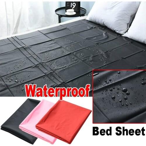 Waterproof Adult Bed Sheets PVC Vinyl Mattress Cover Allergy Relief Bed Bug Hypoallergenic S-e-x Game Bedding Sheets S/M/L
