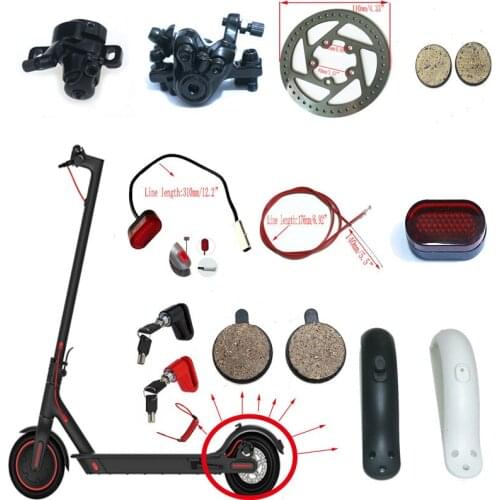 Xiaomi Mijia M365 Electric Scooter Murdguard Fender Kickstand Light Clasped Guard Ring Disc Brakes Pads Repair Replacement Part