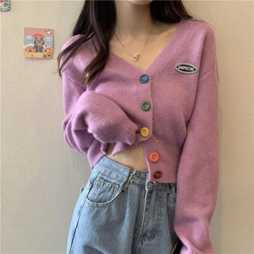 Woman Sweaters Cardigan Knitwear Autumn Winter Soft Glutinous Cardigan Coat Sweater Short Tops Outerwear Sueters De Mujer